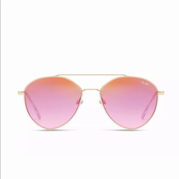 SOLD Quay Australia Matte Gold/Pink Aviators - Picture 3 of 8
